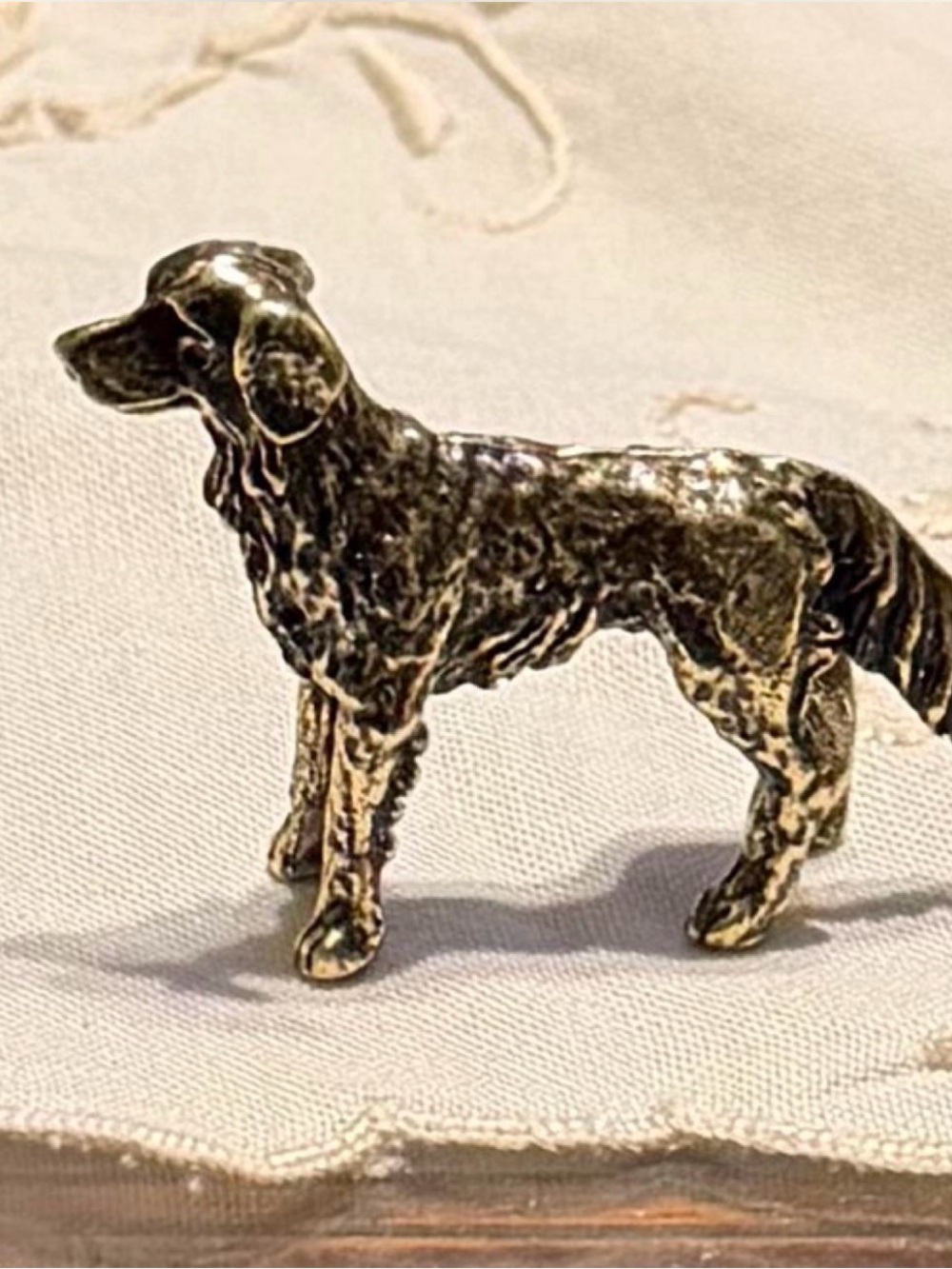 Brass Dog Miniature Figurine - #242
